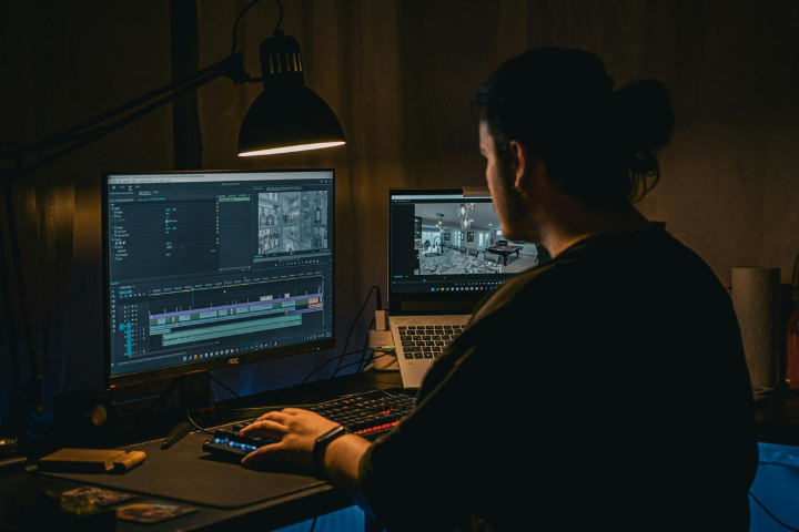 Man Working On Video Marketing Services
