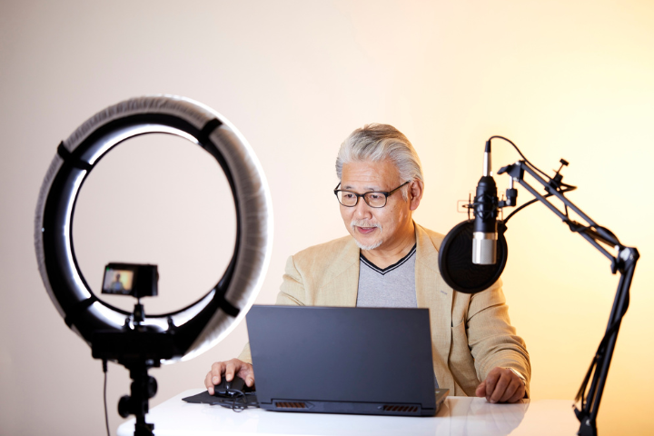 Man Busy With Content For Your Socials