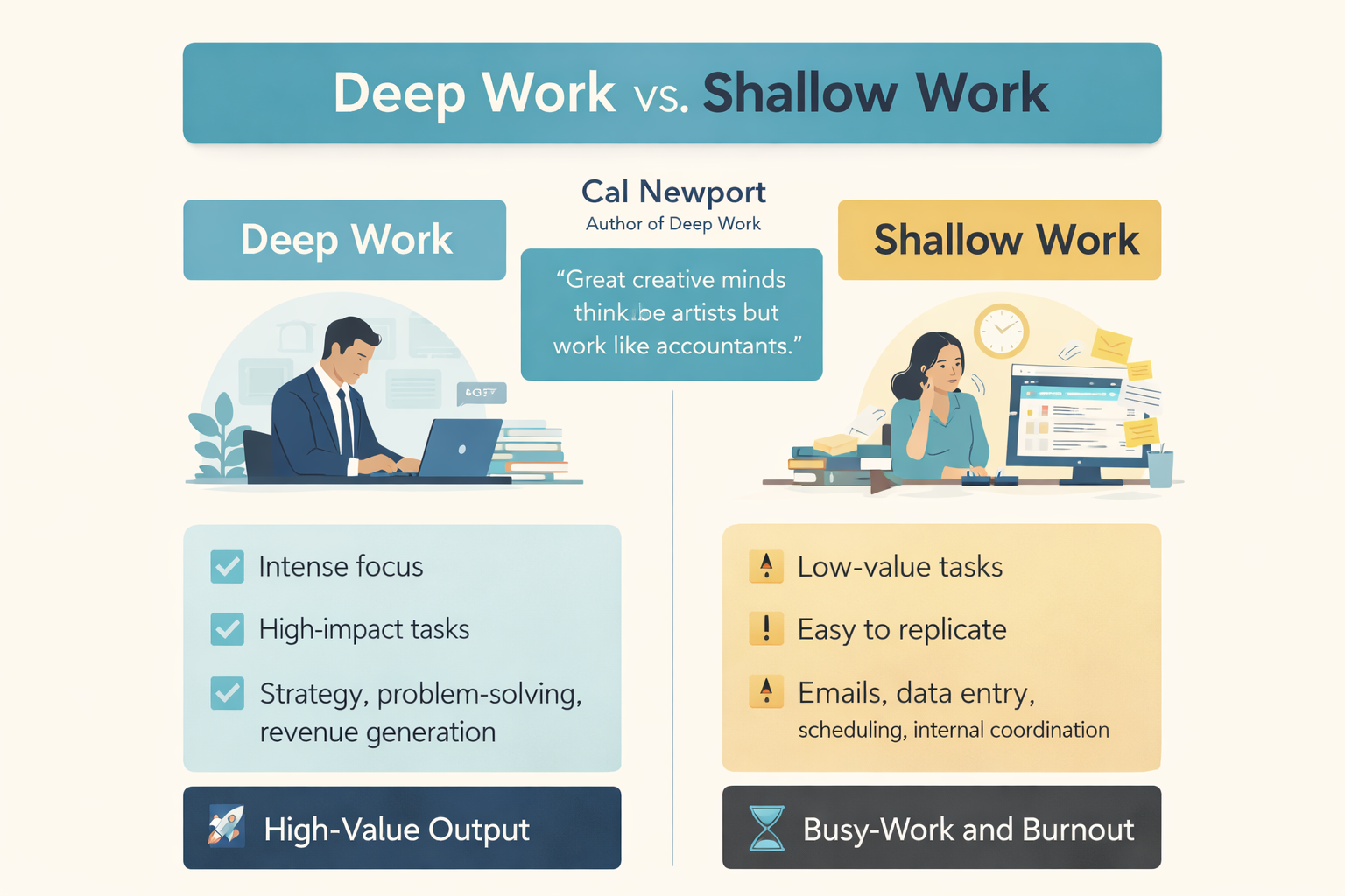 Day Work Week Deep Work And Shallow Work