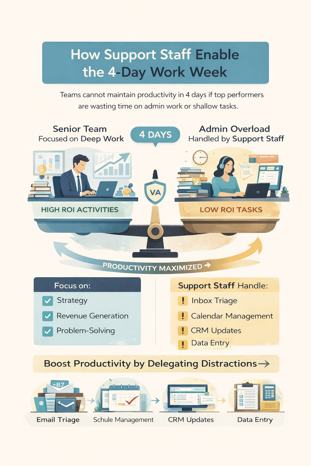 How Support Staff Enable The Day Work Week