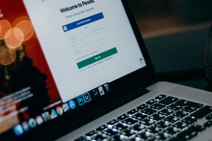 Laptop Of A Facebook Ad Support