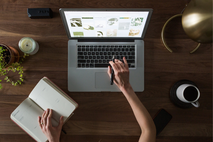 Online Personal Assistant Busy On Laptop