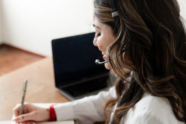 Woman Providing Customer Service