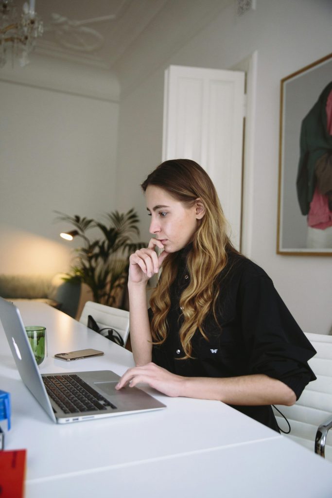 Virtual Research Assistant Working On Her Laptop