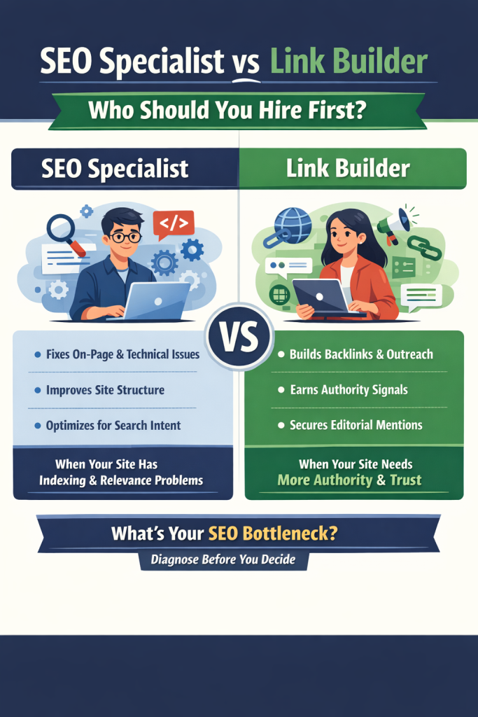 Link Builder Vs SEO Specialist Hire Right