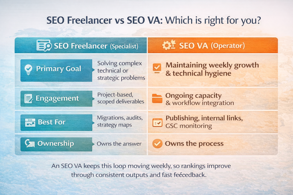 SEO VA Vs SEO Freelancer Knowning Which To Hire