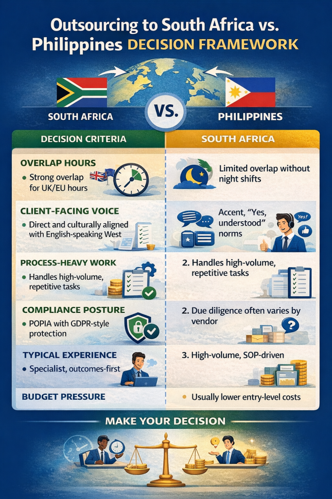 Outsourcing To South Africa Vs Philippines Decision Framework