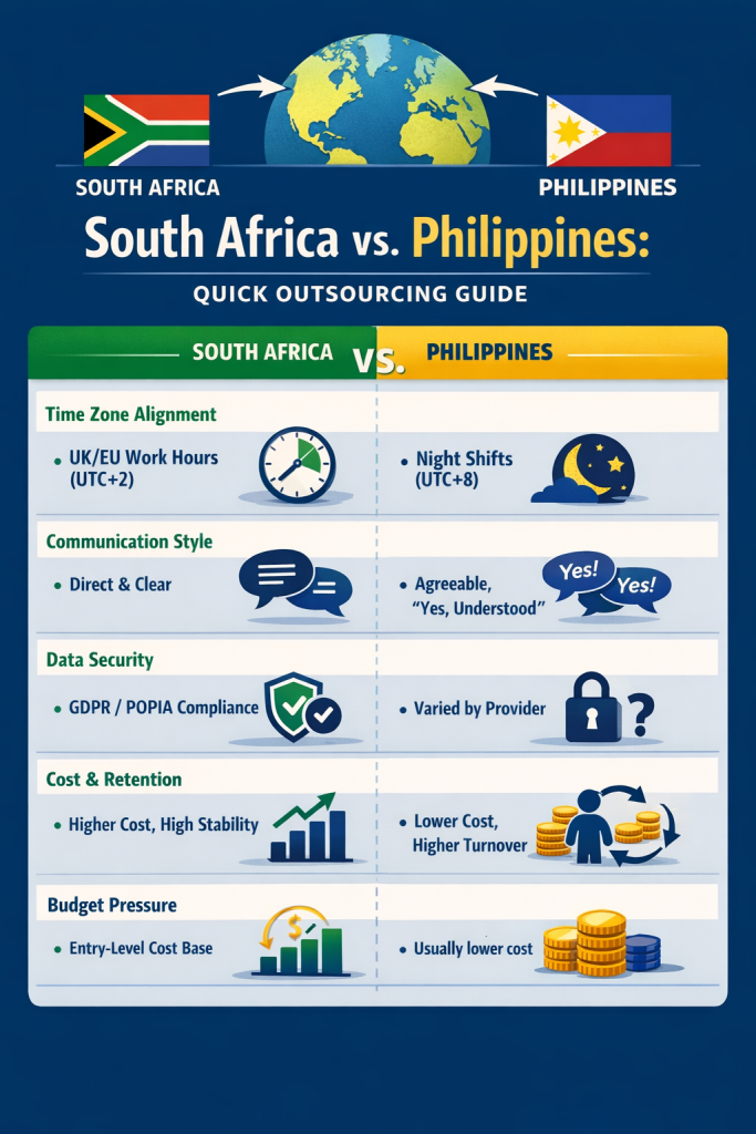 Outsourcing To South Africa Vs Philippines Compared