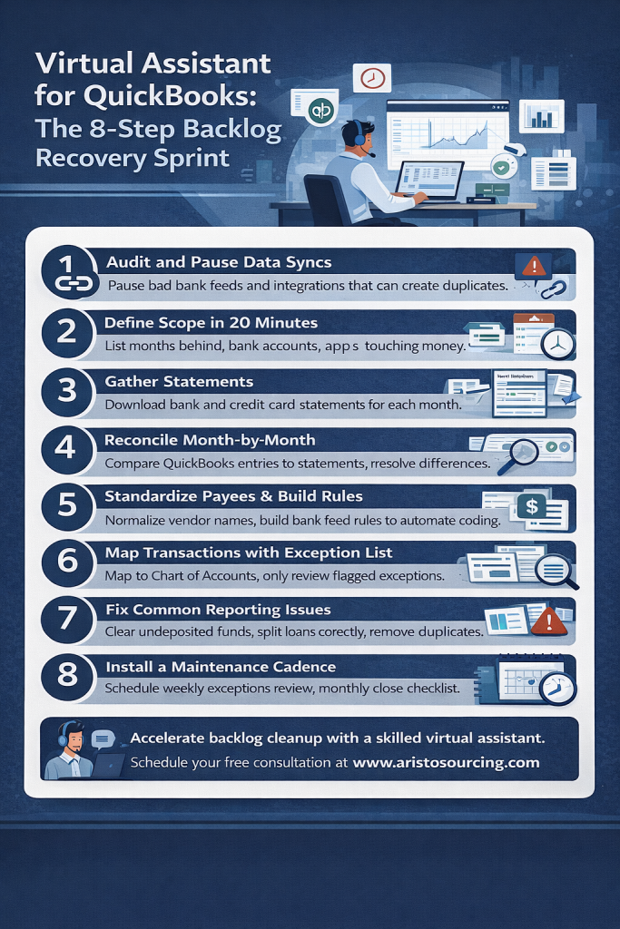 Virtual Assistant For Quick Books: The Step Backlog Recovery Sprint