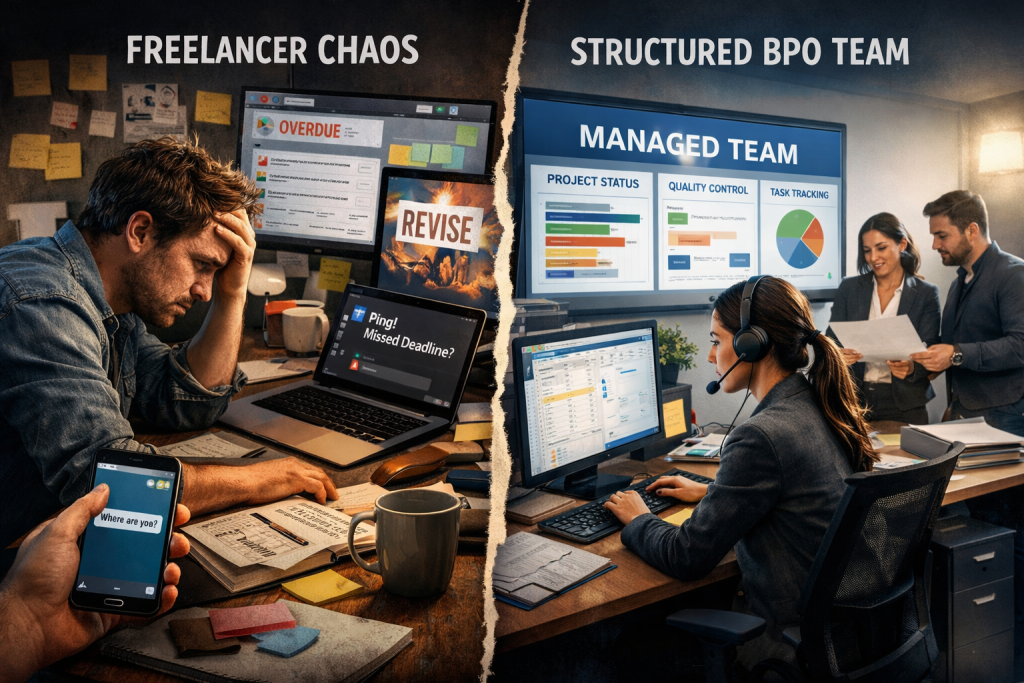 How To Compare BPO Providers Vs. Freelancers Compared