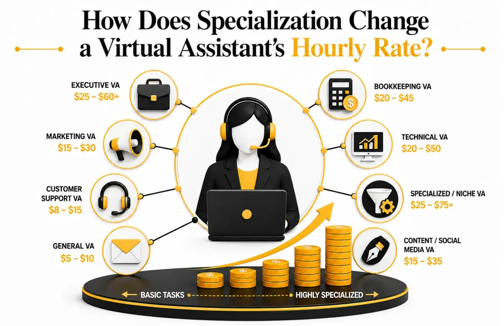 How Does Specialization Change a Virtual Assistant's Hourly Rate?