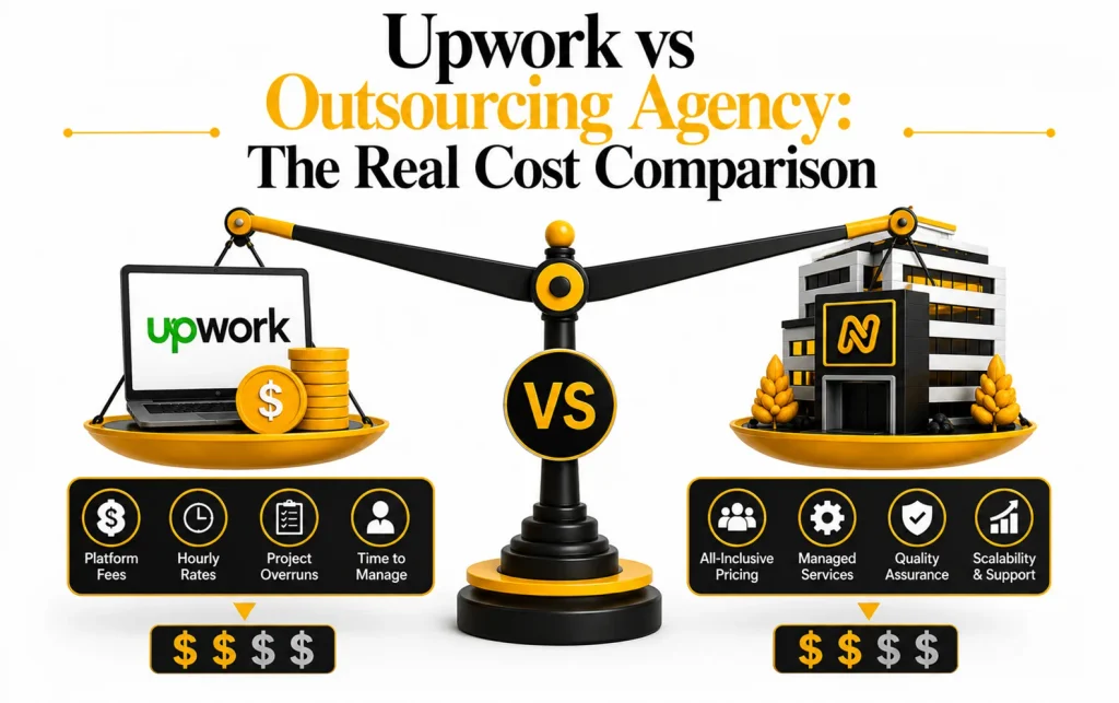 Upwork vs Outsourcing Agency: The Real Cost Comparison