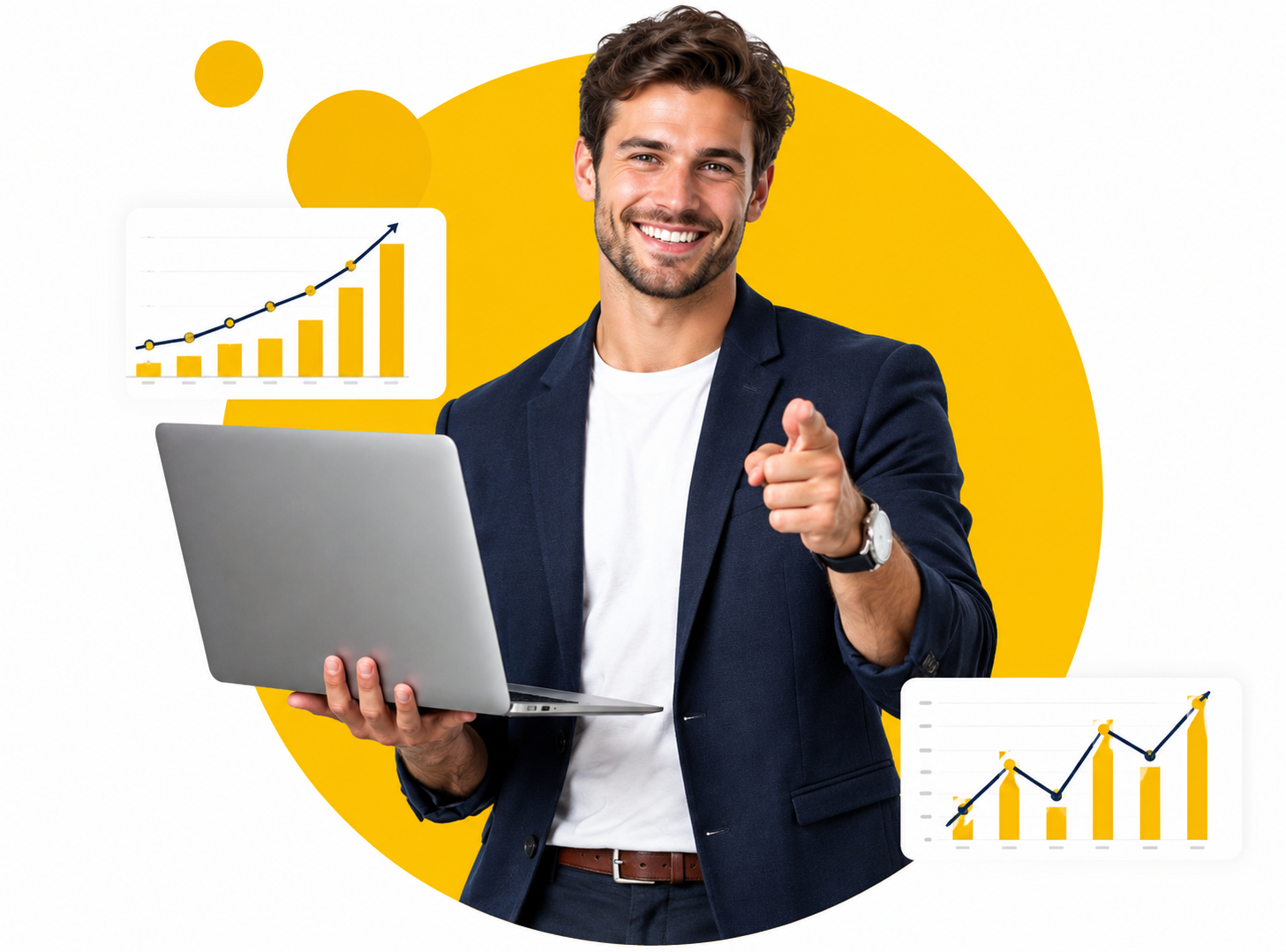 GoHighLevel virtual assistant reviewing client growth analytics on a dashboard