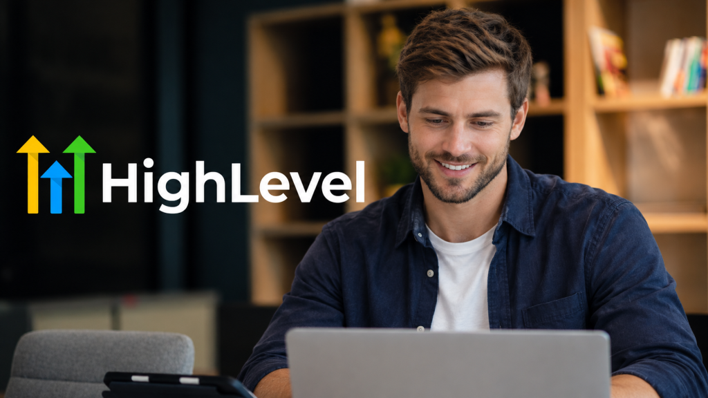 Go High Level VA Working On Laptop